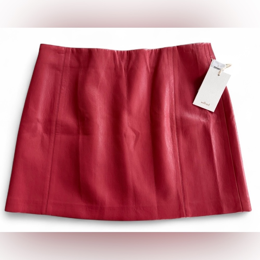 Aritzia Wilfred Cinder Red Mini Skirt - NWT! - Picture 5 of 7